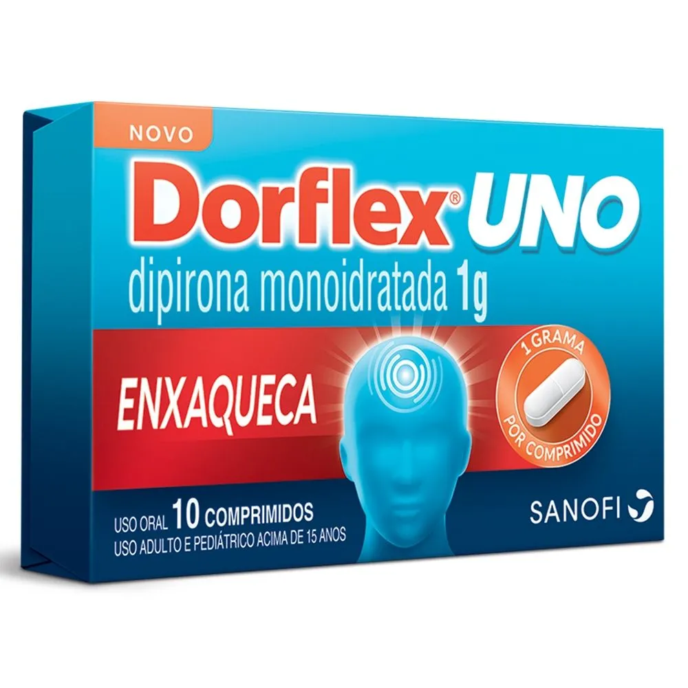 Analgésico Dorflex Uno Enxaqueca 1 Grama 10 Comprimidos