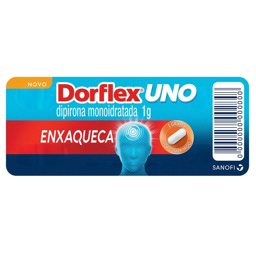 Analgésico Dorflex Uno Enxaqueca 1g 4 Comprimidos