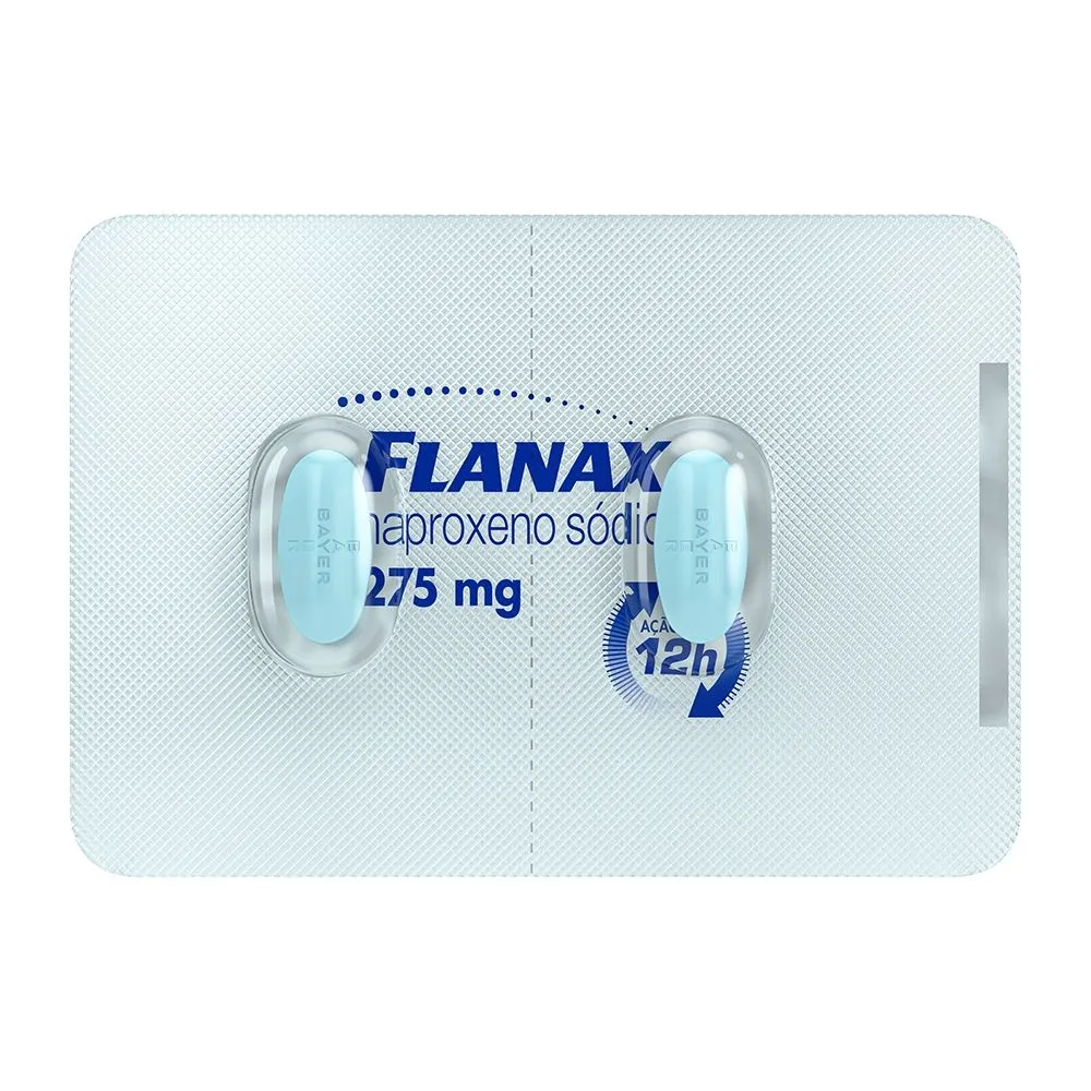 Analgésico Flanax 275mg Blister Com 2 Comprimidos Bayer