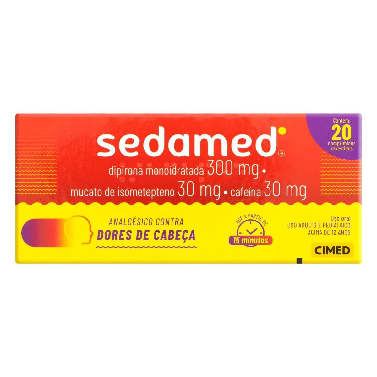 Analgésico Sedamed Com 20 Comprimidos Revestidos