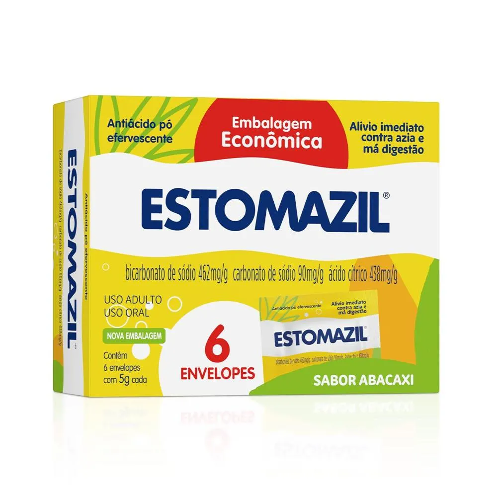Antiácido Estomazil Pó Efervescente Abacaxi 6 Sachets