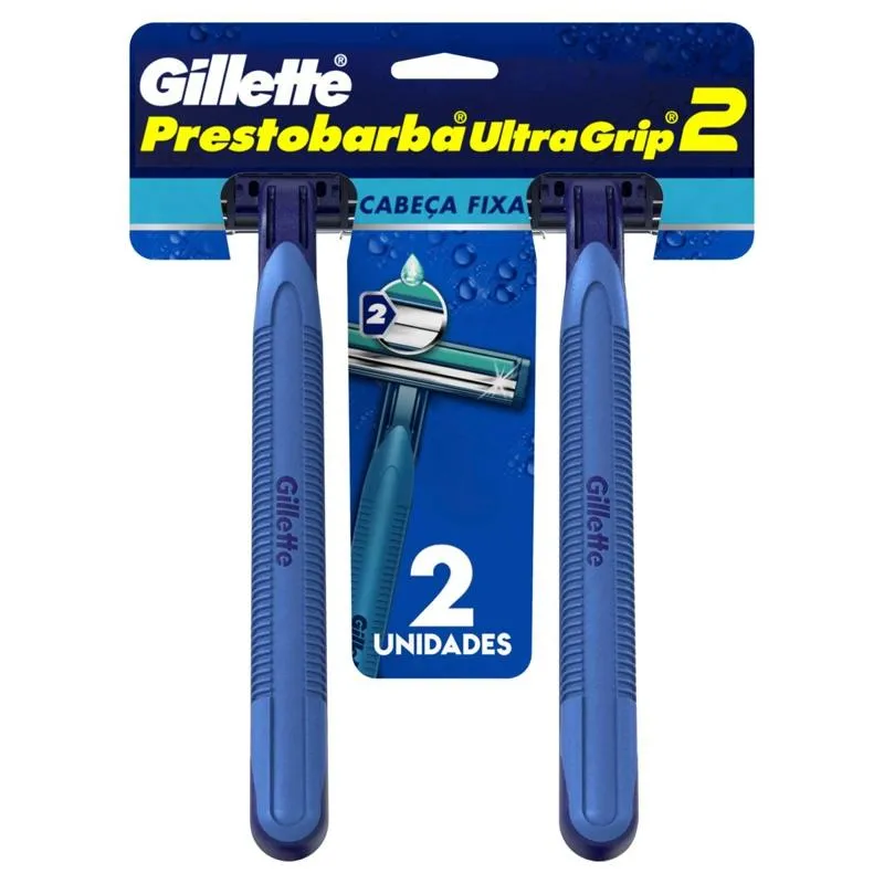 Aparelho Descartável Gillette Prestobarba UltraGrip2 2 Unidades