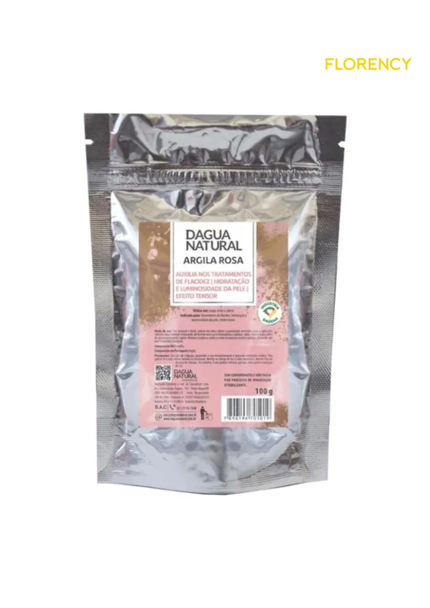 Argila Rosa D'Água Natural 100g