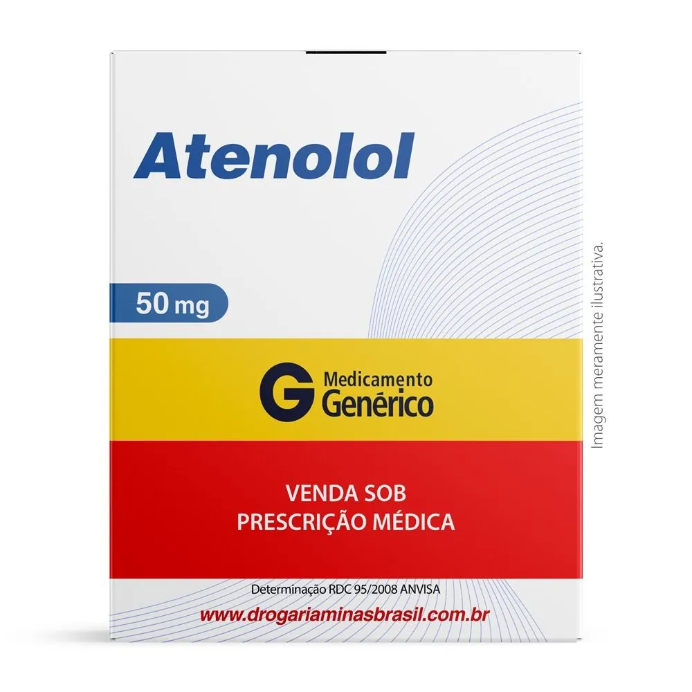 Atenolol 50Mg Com 30 Comprimidos Genérico Ems