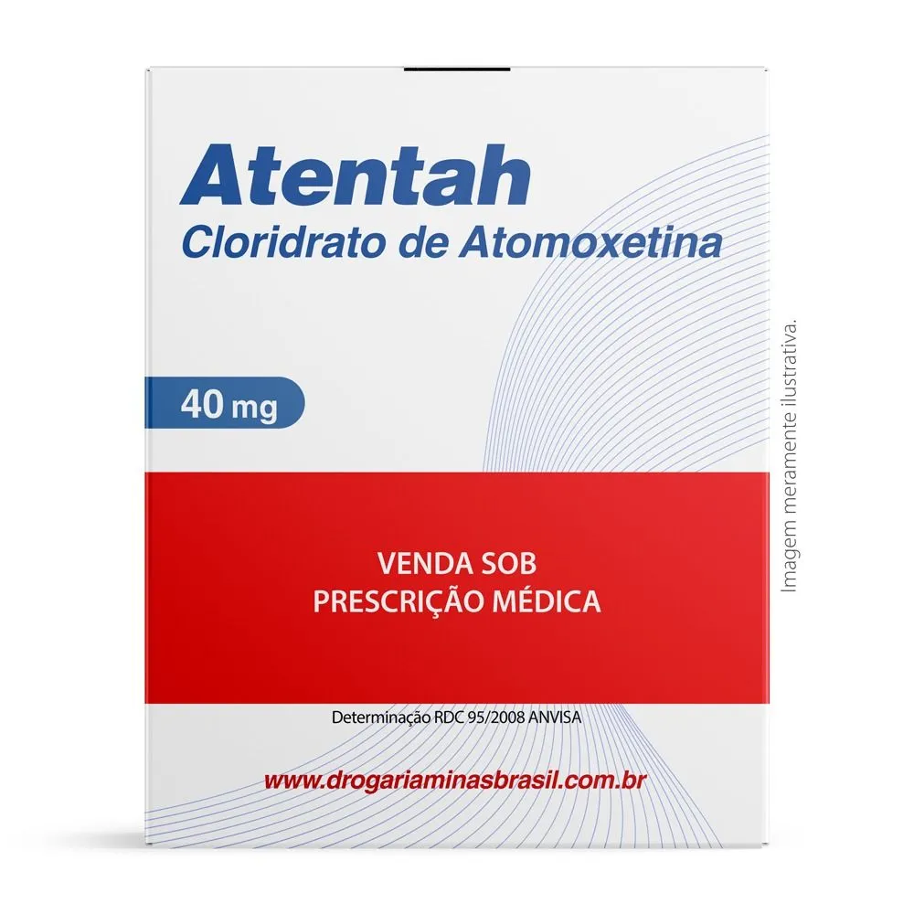 Atentah Cloridrato de Atomoxetina 40mg Com 30 Cápsulas Apsen