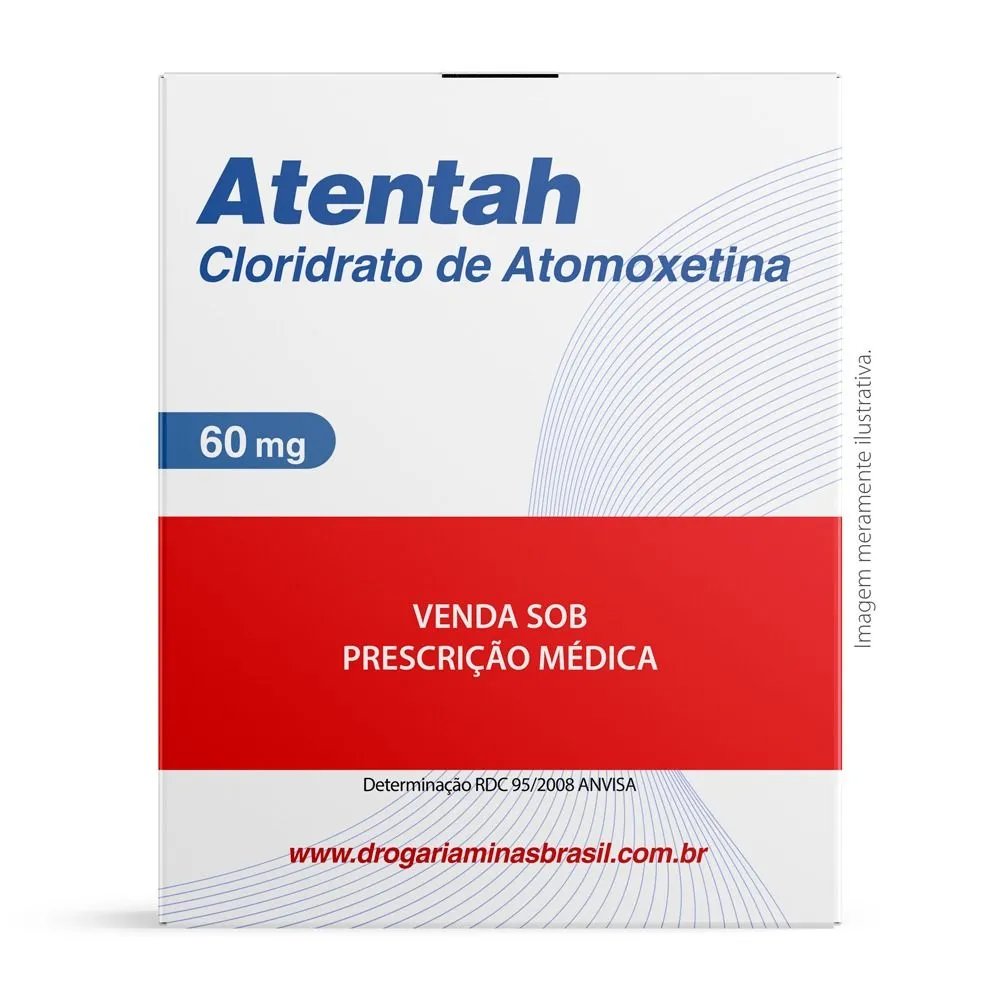 Atentah Cloridrato de Atomoxetina 60mg Com 30 Cápsulas Apsen