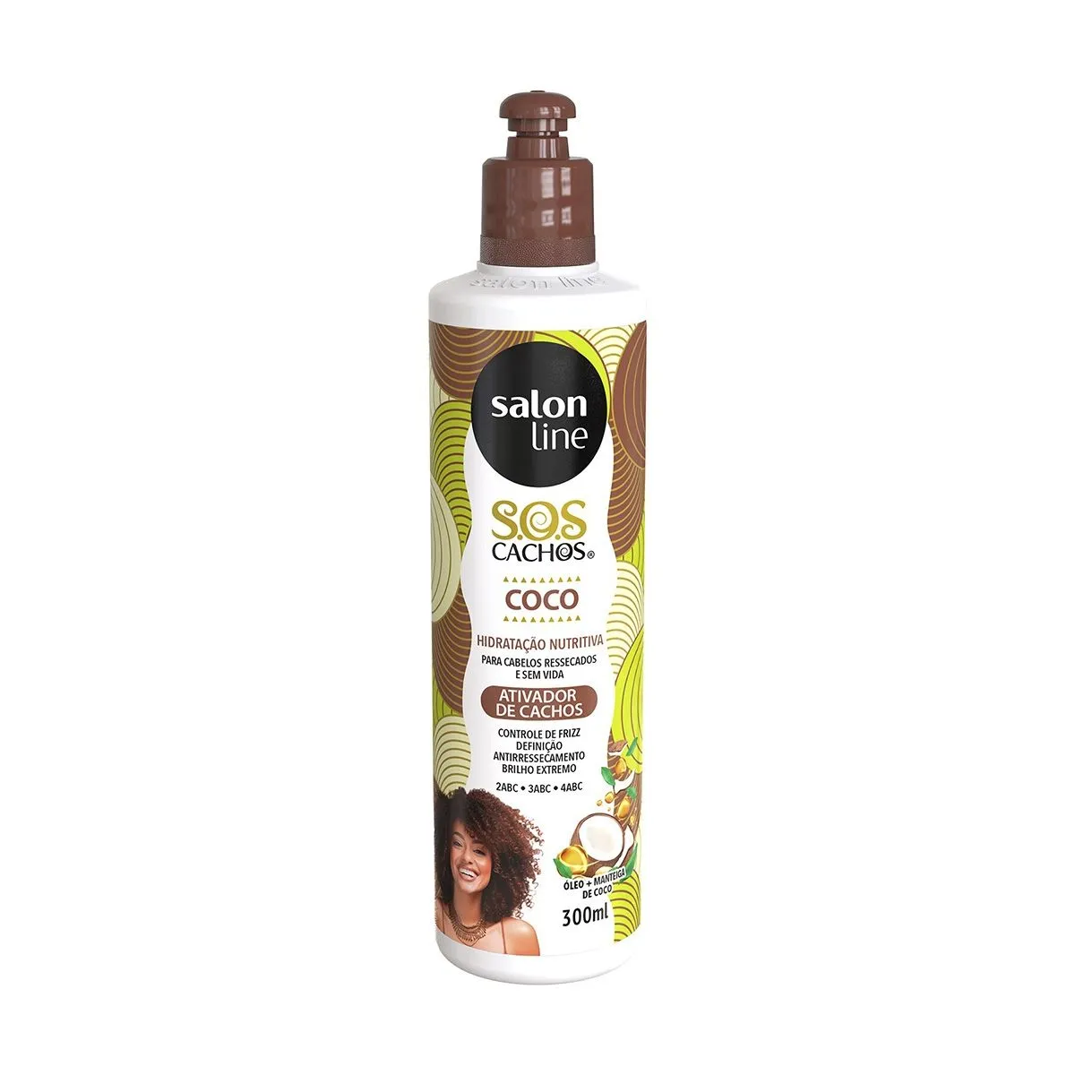 Ativador de Cachos SOS Cachos Coco Tratamento Profundo Com 300ml Salon Line