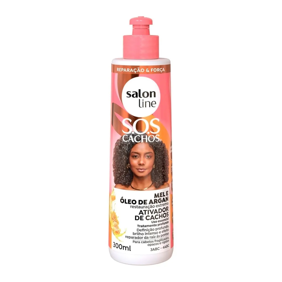 Ativador de Cachos SOS Cachos Mel Cachos Intensos Com 300ml Salon Line
