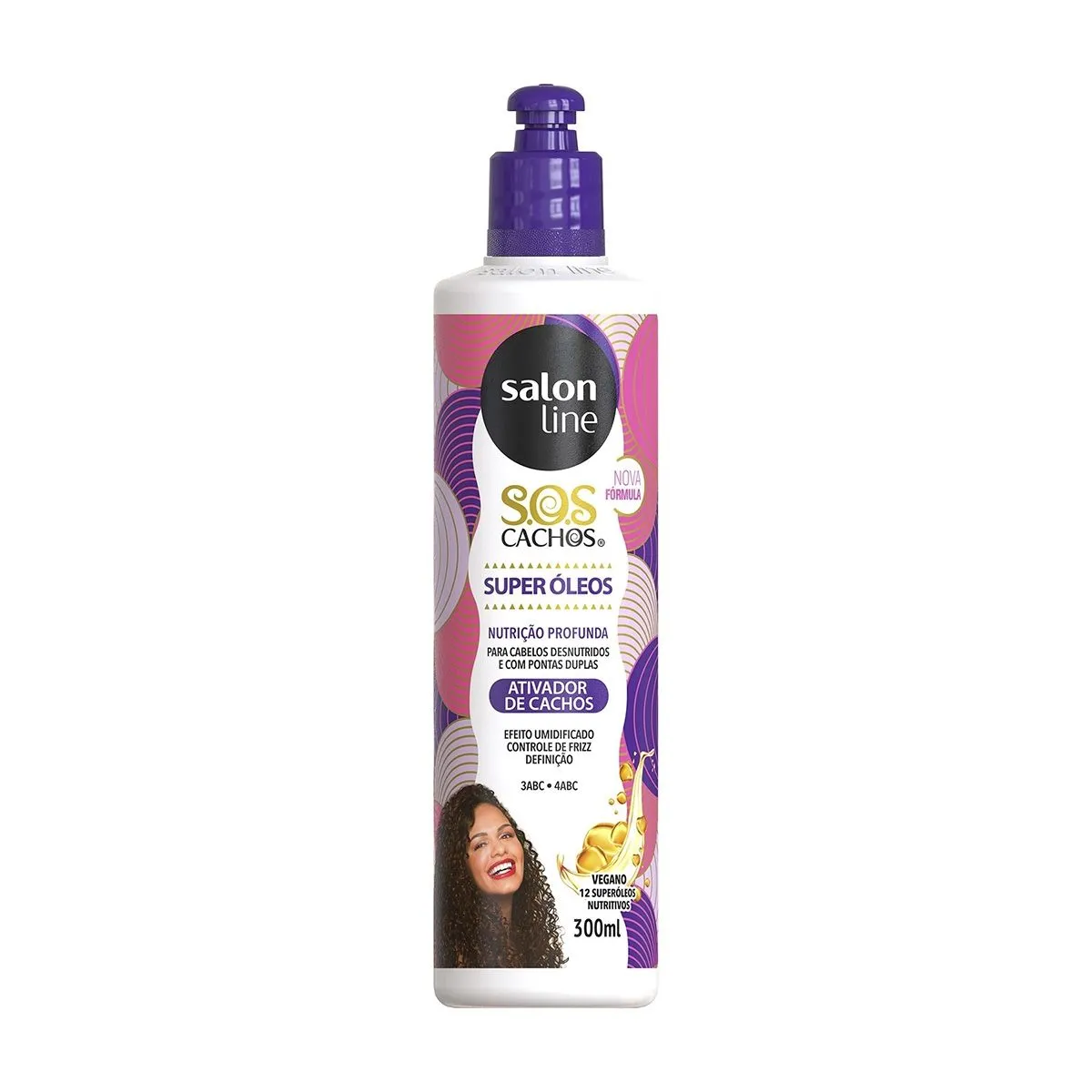 Ativador de Cachos SOS Cachos Super Óleos Com 300ml Salon Line