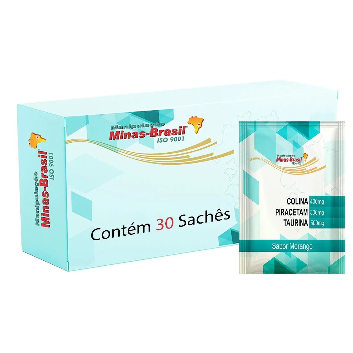 Ativador Mental com Colina e Taurina Morango 30 Sachês