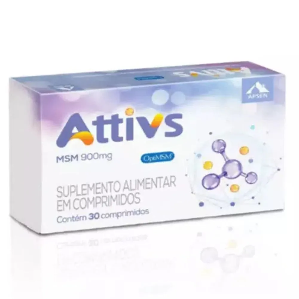 Attivs msm 900mg com 30 comprimidos Apsen