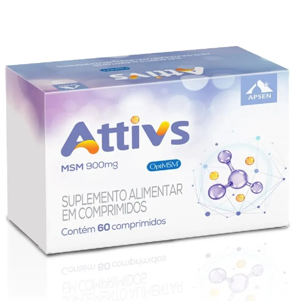 Attivs msm 900mg com 60 comprimidos Apsen