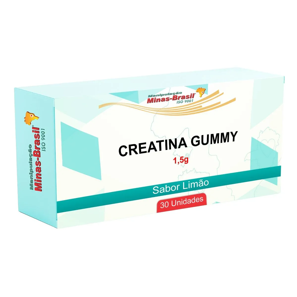Bala de Goma de Creatina Gummy 1,5g Sabor Limão com 30 Unidades