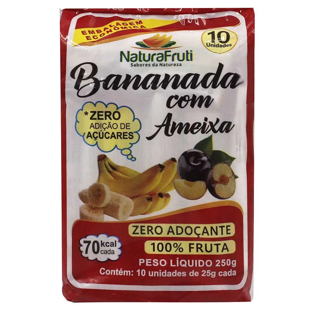 Bananada Com Ameixa 10 Unidades Naturafruti