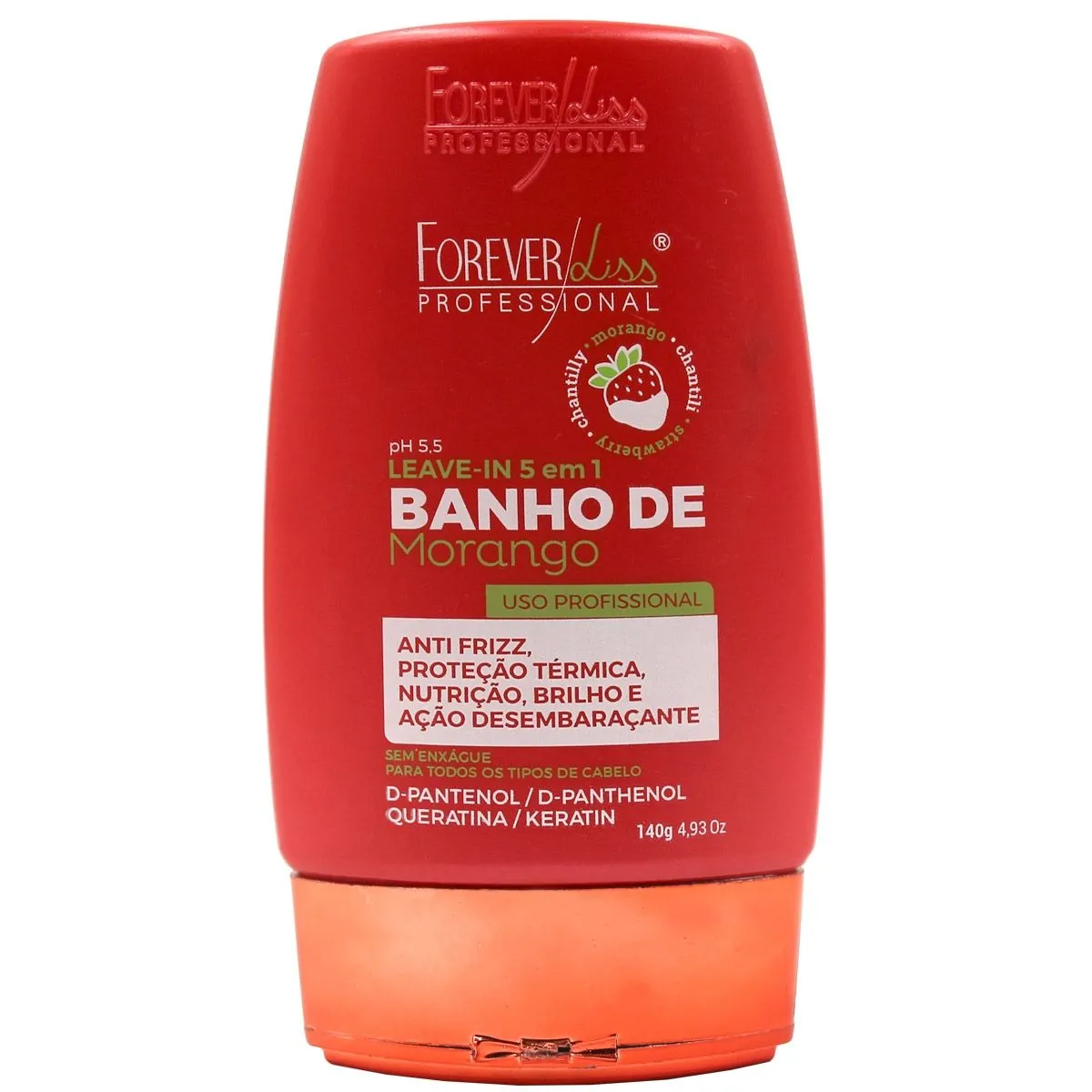 Banho de Verniz Morango Leave-In 140g Forever Liss