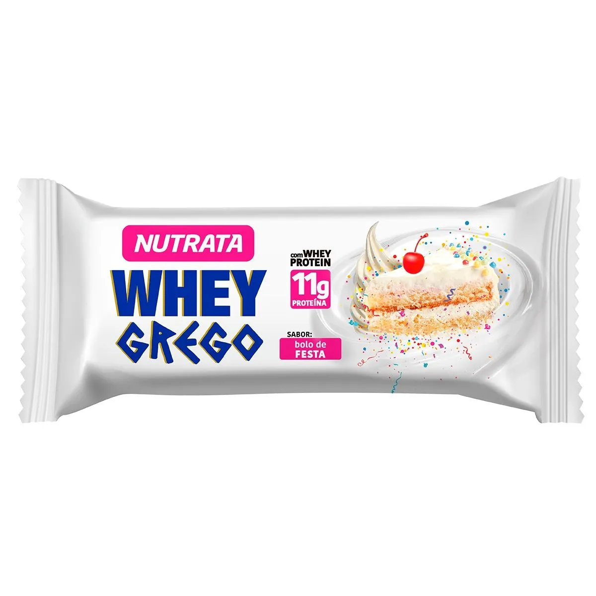 Barra Whey Grego Bar Bolo de Festa 40G Nutrata