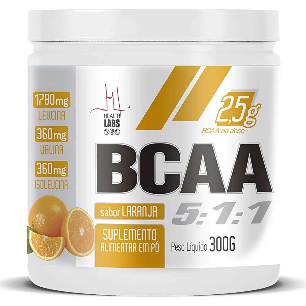 Bcaa 5:1:1 Health Labs Laranja 300G