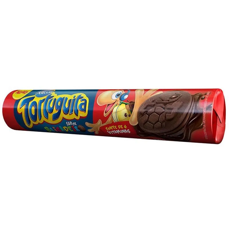 Biscoito Recheado Tortuguita Arcor Sabor Brigadeiro 130g