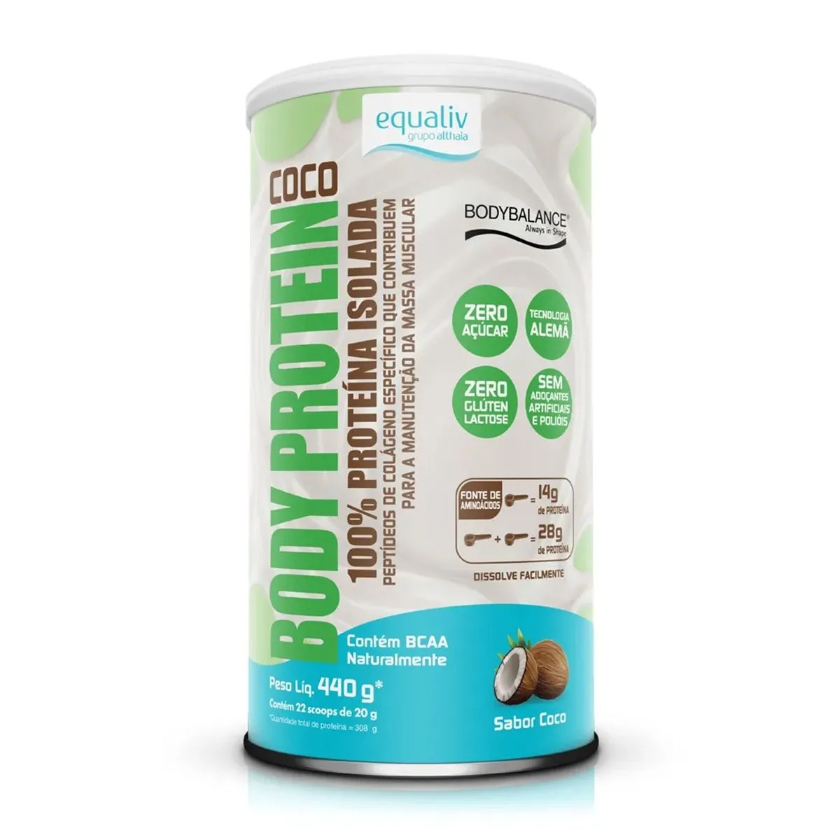 Body Protein Sabor Coco Com 440g Equaliv