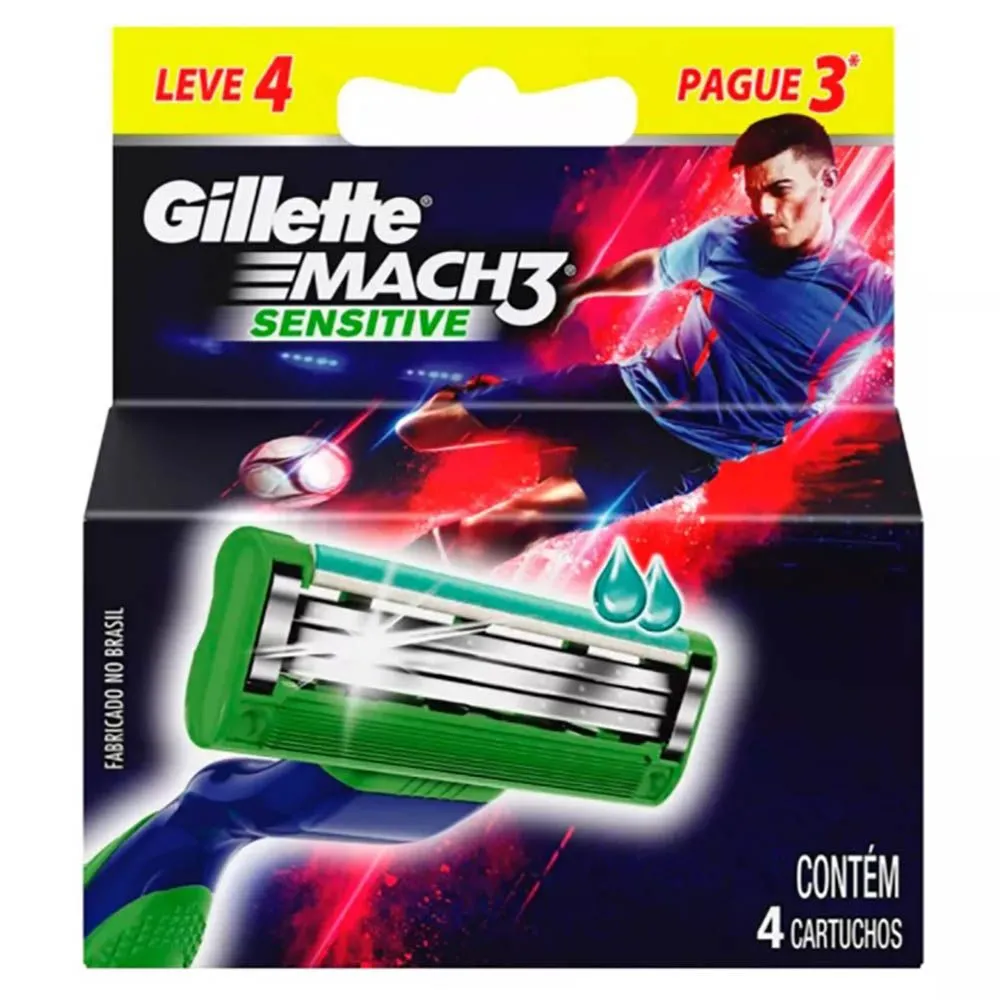 Carga Gillette Mach3 Sensitive Leve 4 Pague 3