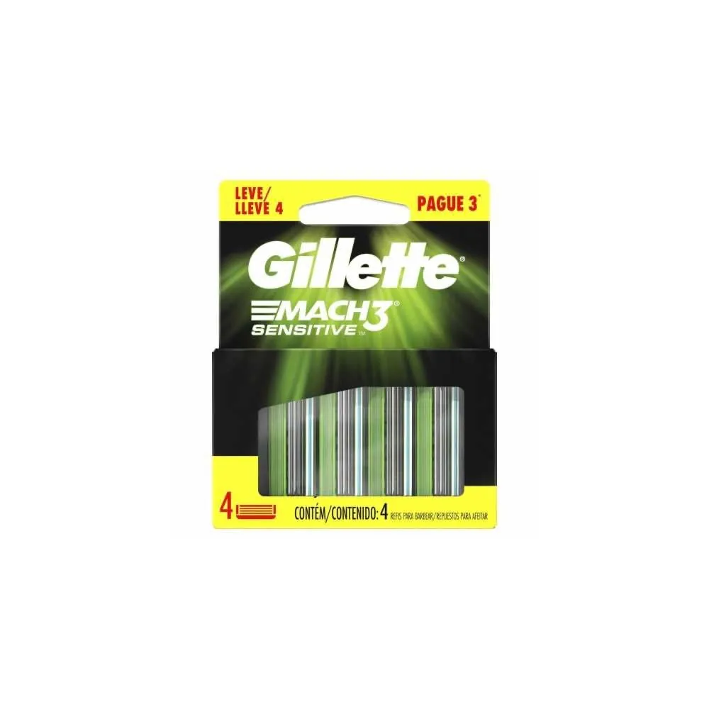 Carga para Aparelho Mach 3 Sensitive Futebol Lv4Pg3