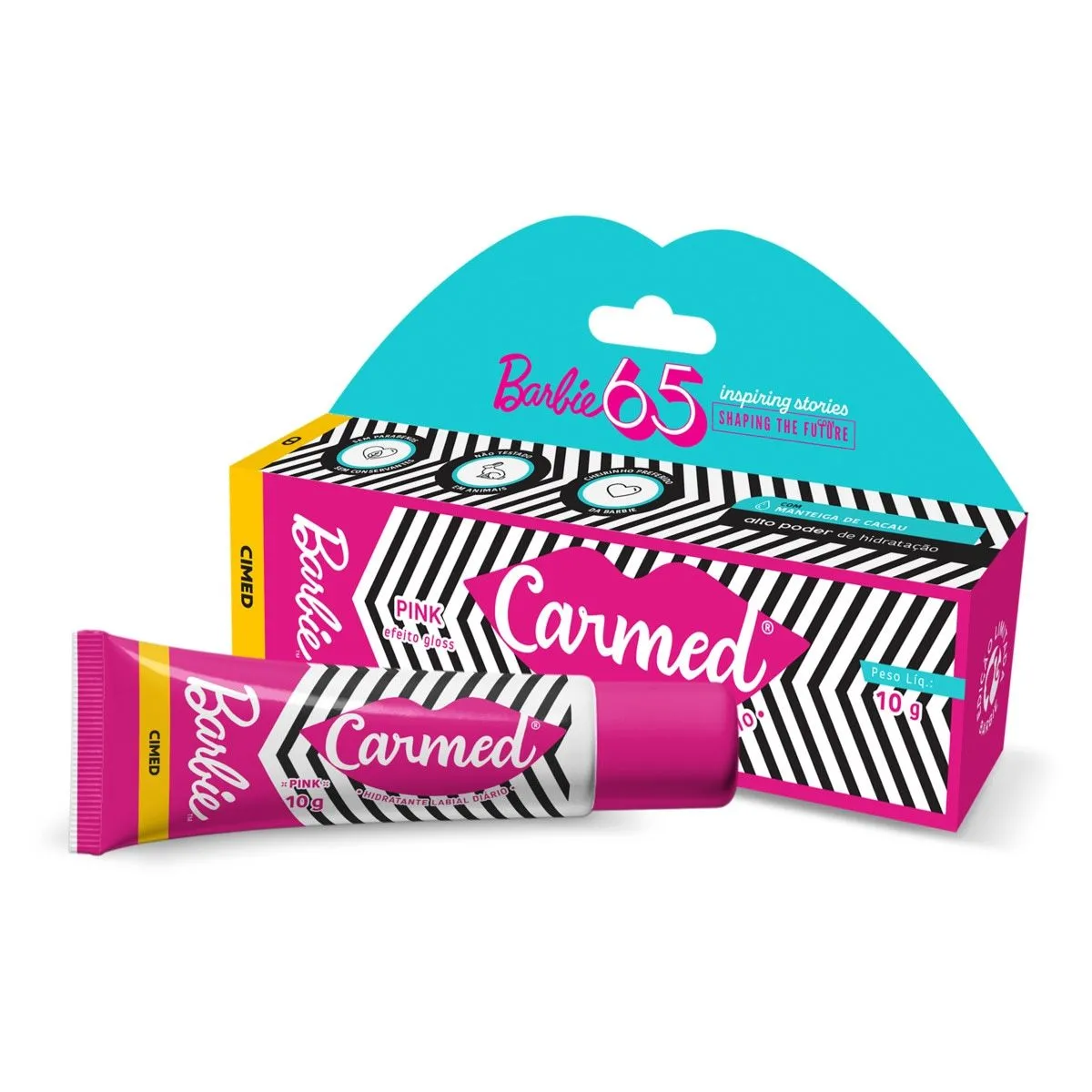 Carmed Barbie Pink Hidratante Labial Com Cor 10g