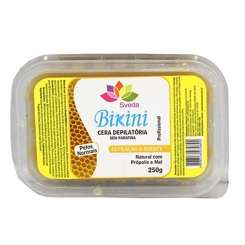 Cera Depilatória Própolis e Mel 250g Sveda Bikini