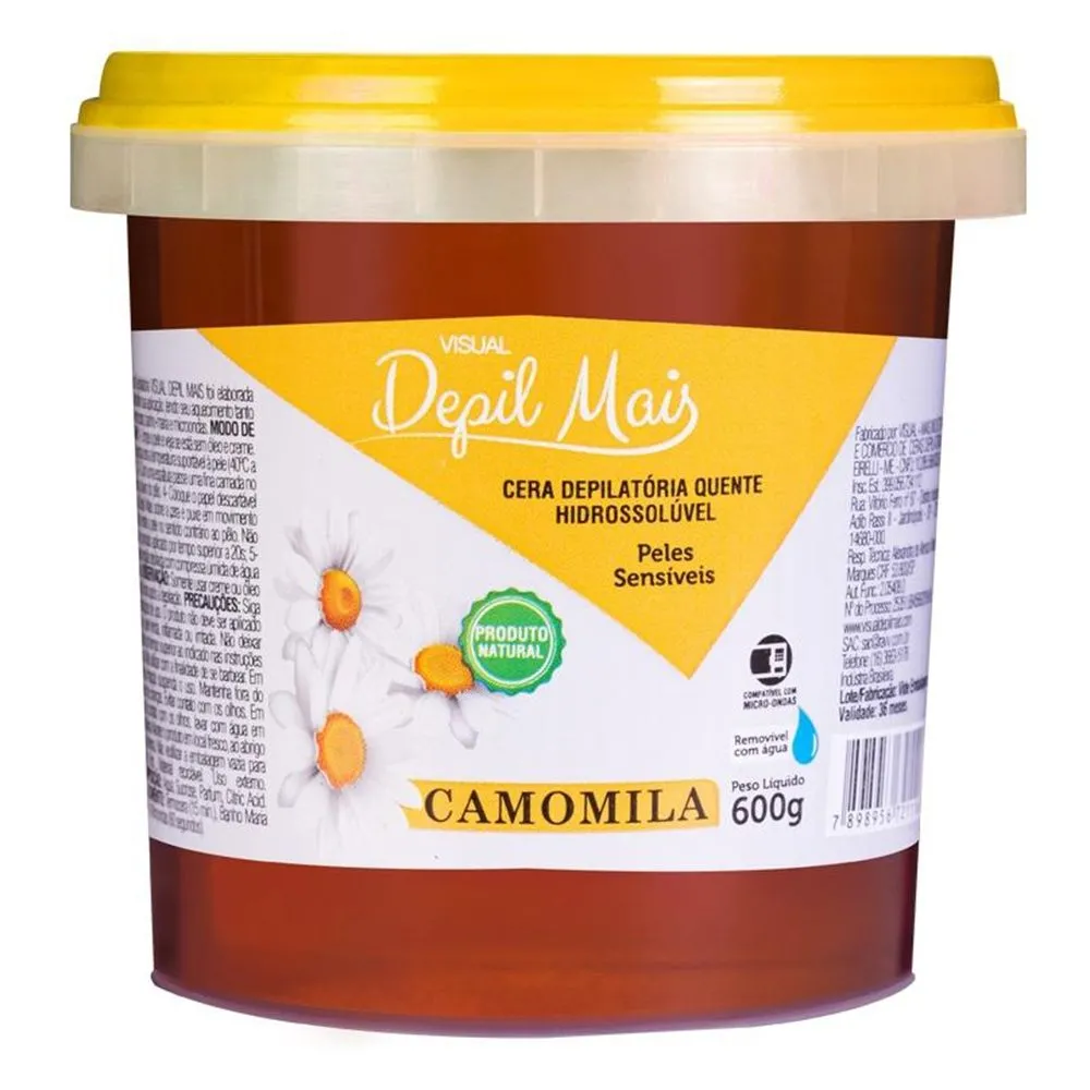 Cera Depilatória Quente Depil Mais Camomila 600G