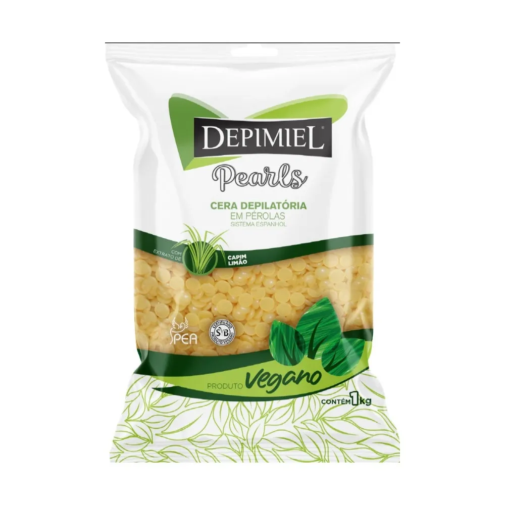 Cera Quente Depilação Vegana Capim Limão Depimiel 1000gr