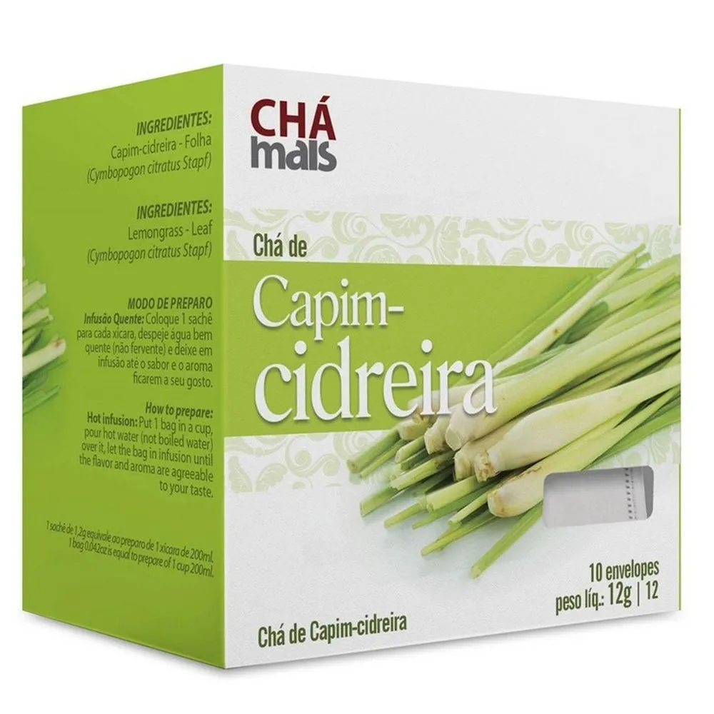 Chá De Capim Cidreira Chá Mais Com 10 Envelopes
