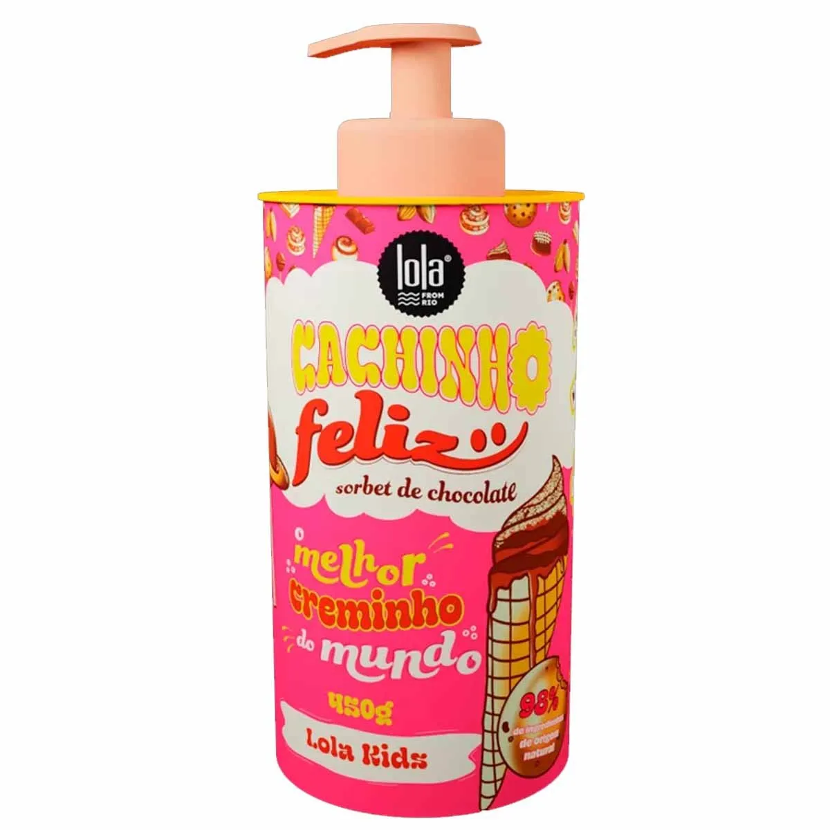 Creme para Pentear Lola Kids Cachinho Feliz Chocolate 450g