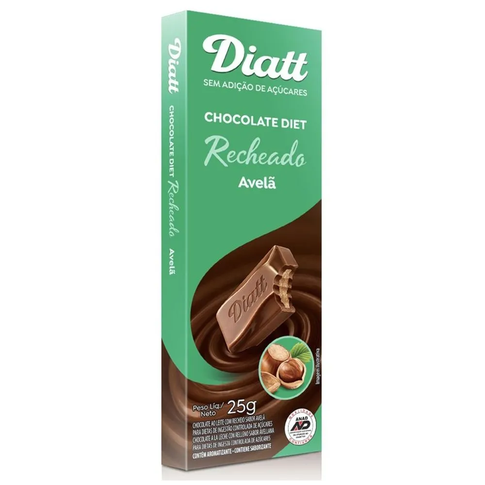 Chocolate Diet Sabor Avelã Diatt 25g