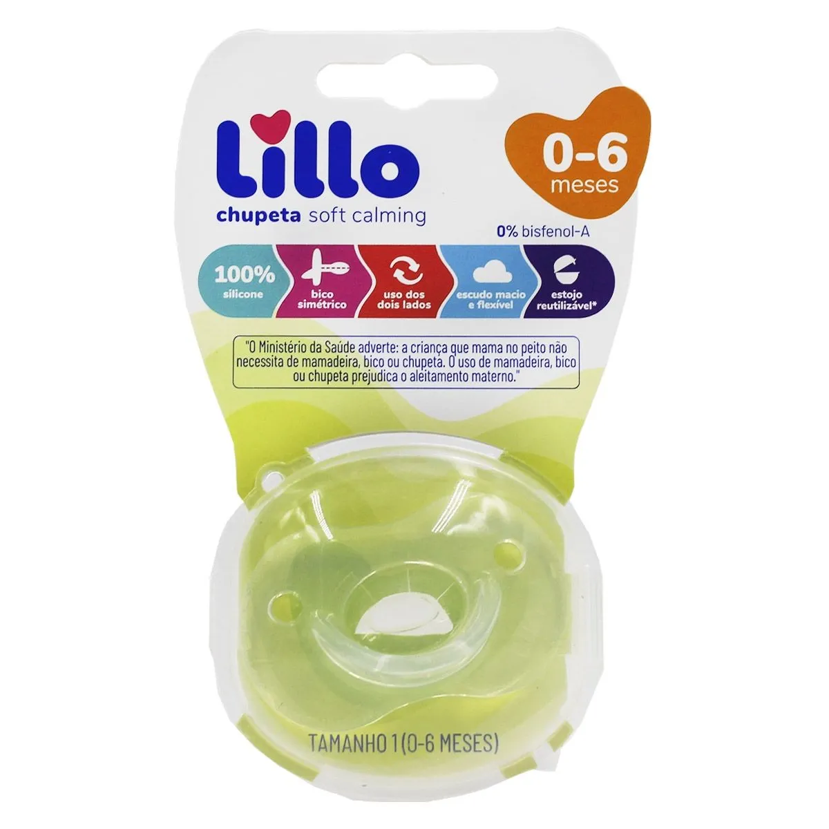 Chupeta Soft Calming Tamanho 1 Lillo