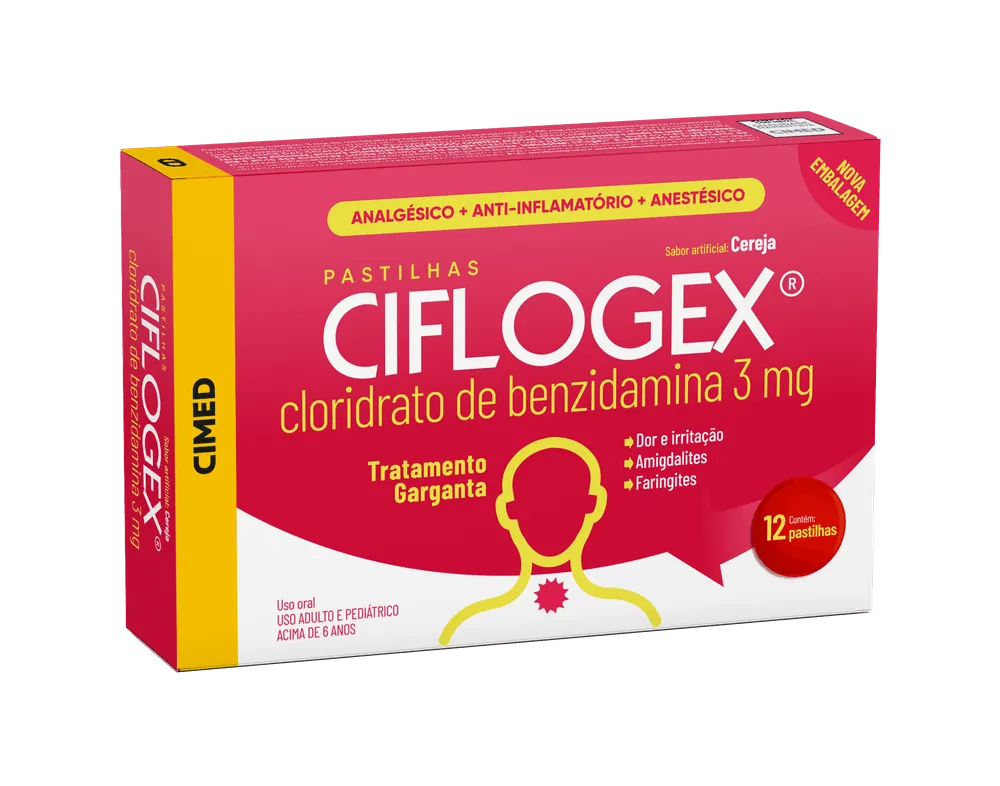 Ciflogex Pastilhas Cereja com 12un