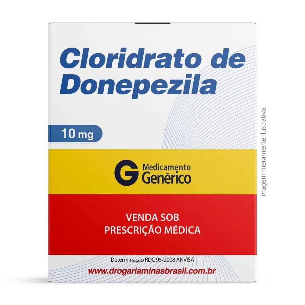 Cloridrato De Donepezila 10Mg Com 30 Comprimidos Genérico Ranbaxy