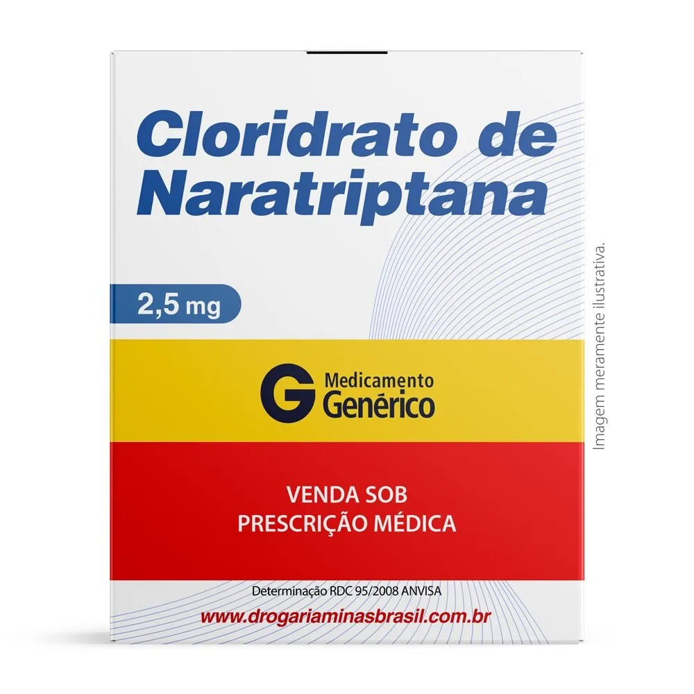 Cloridrato De Naratriptana 2,5Mg Com 4 Comprimidos Genérico Nova Química