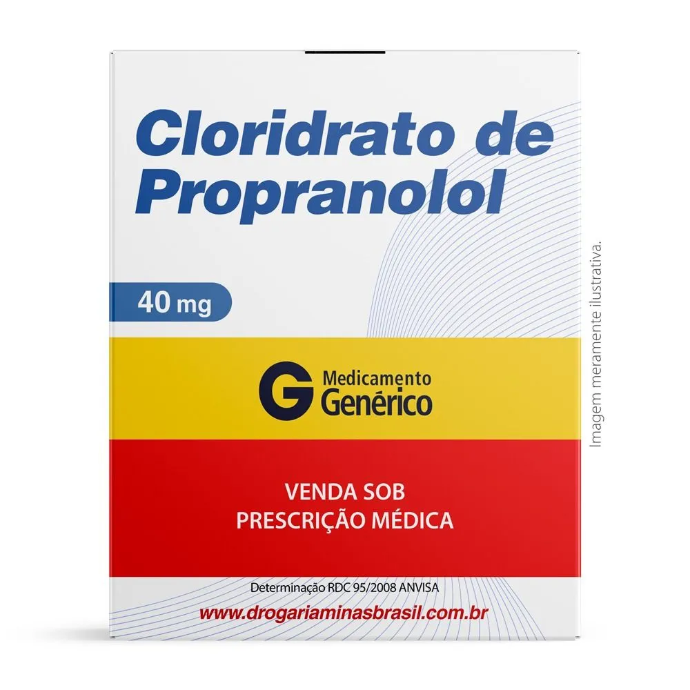 Cloridrato De Propranolol 40Mg Genérico Pharlab Com 30 Comprimidos