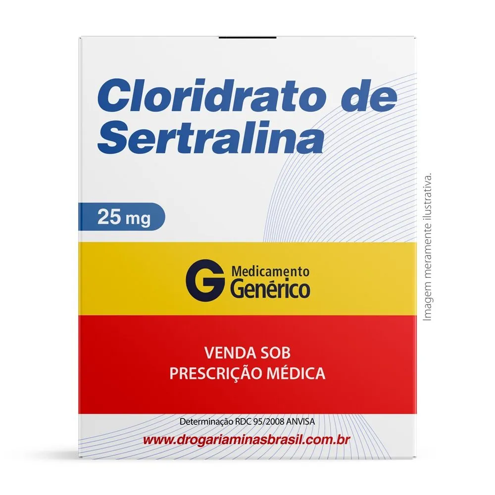 Cloridrato De Sertralina 25Mg Com 30 Comprimidos Genérico Eurofarma