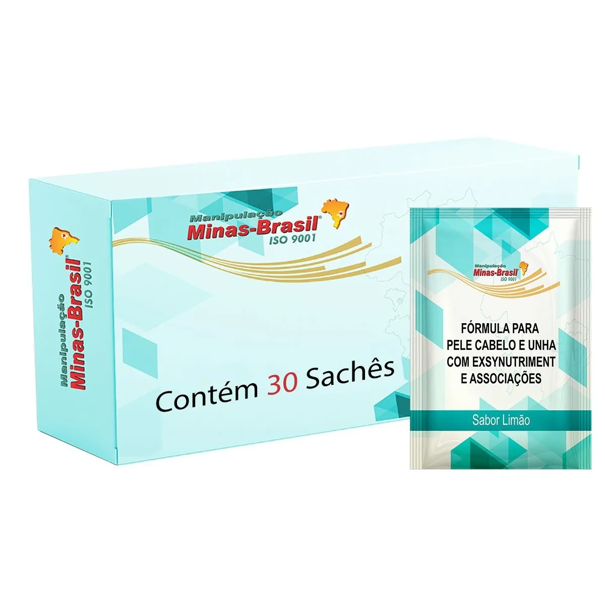 Complexo Pele Cabelo Unha Exynutriment e Selênio 30 Sachês Limão