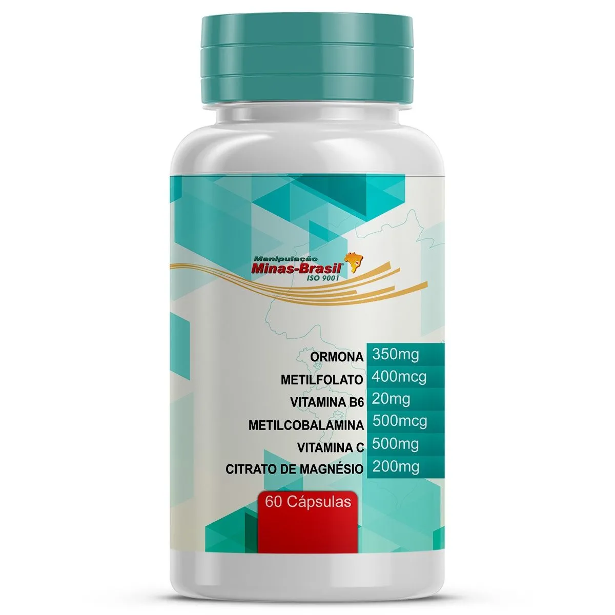 Composto Auxiliar Perfusão Sanguínea Com Ormona e Associações Com 60 Cápsulas Vegetal