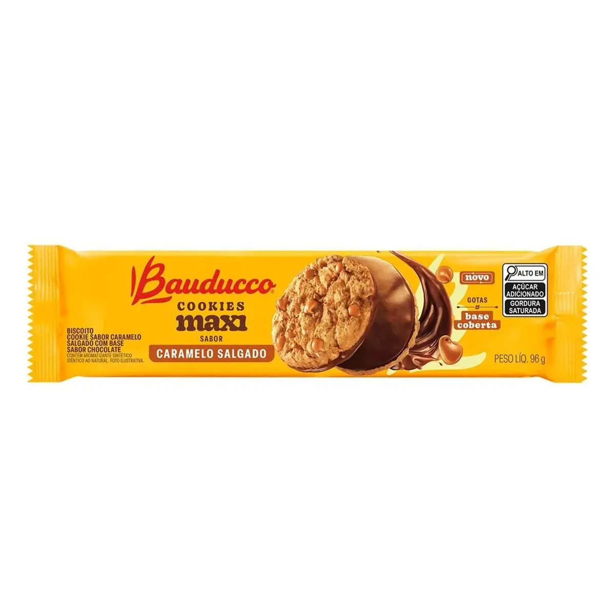 Cookies Bauducco Maxi Sabor Caramelo Salgado Com 96G
