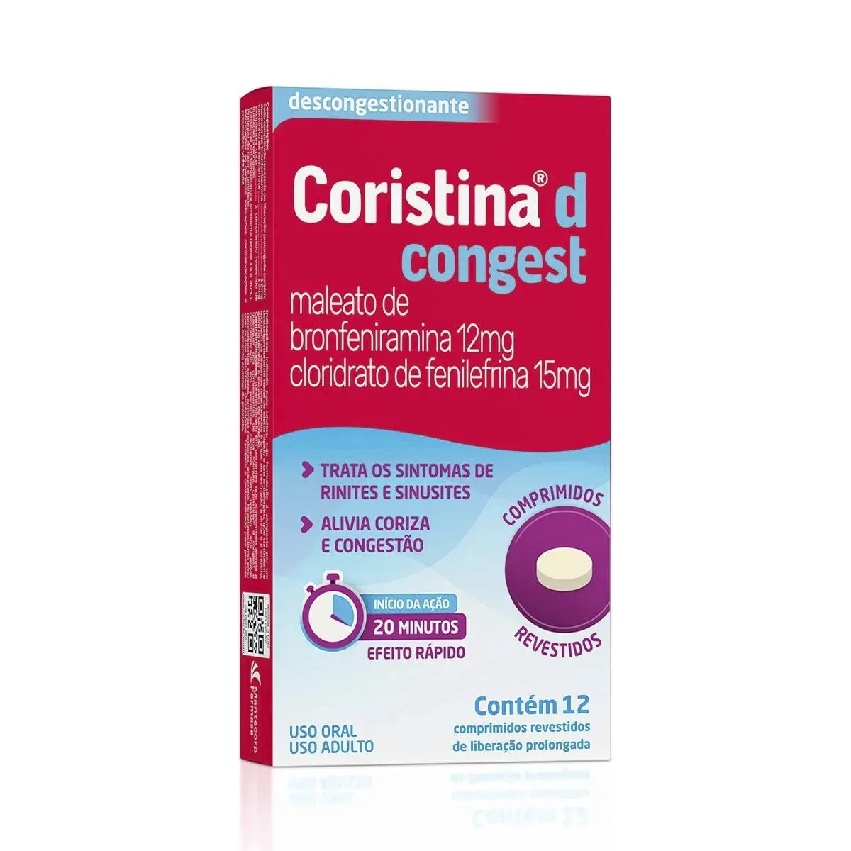 Coristina D Congest Com 12 Comprimidos Mantecorp Farmasa