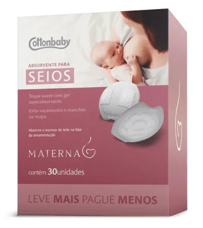 Cottonbaby Absorvente Para Seios Materna Anatômico 30un