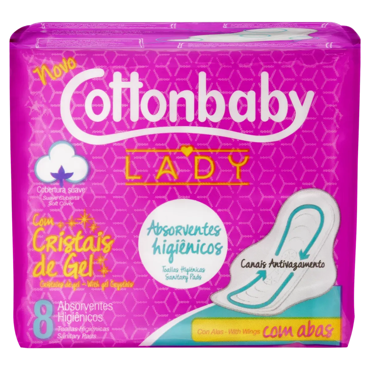Cottonbaby Lady Absorvente Com Abas 8un