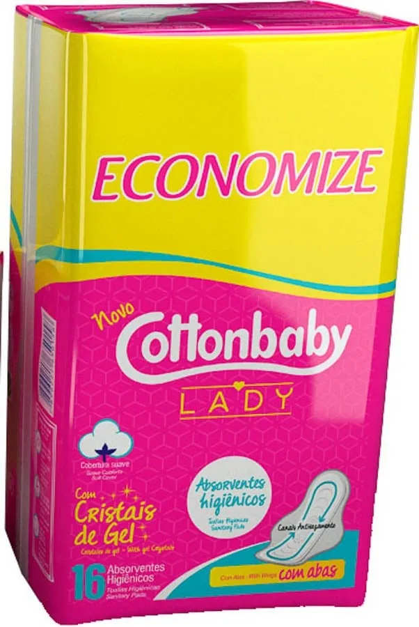 Cottonbaby Lady Absorvente Sem Abas com 16un
