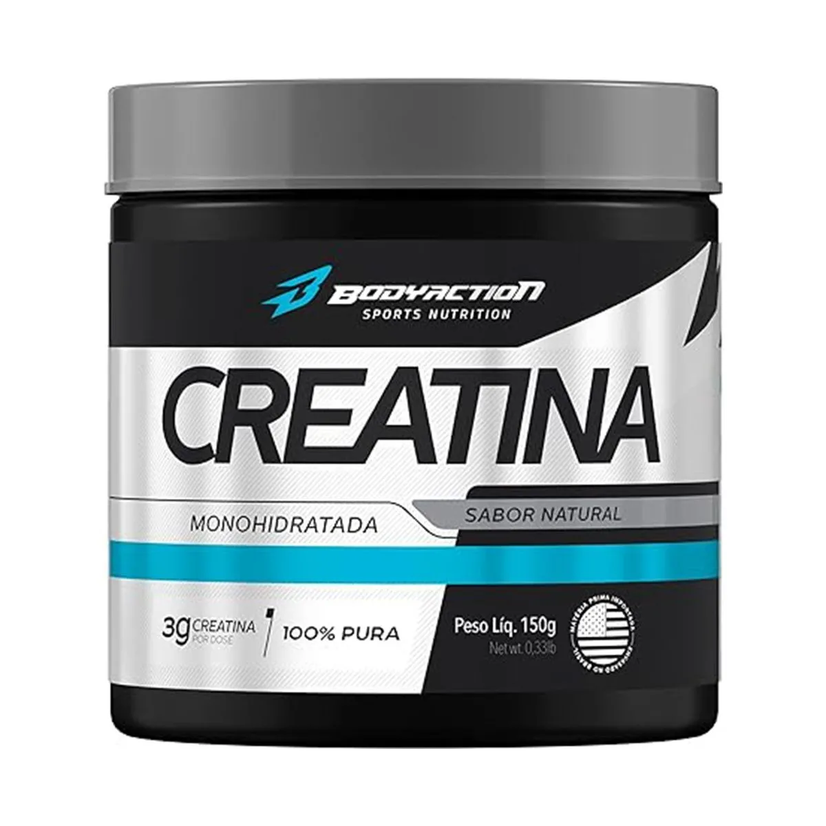Creatina Monohidratada Sabor Natural Com 150G Bodyaction