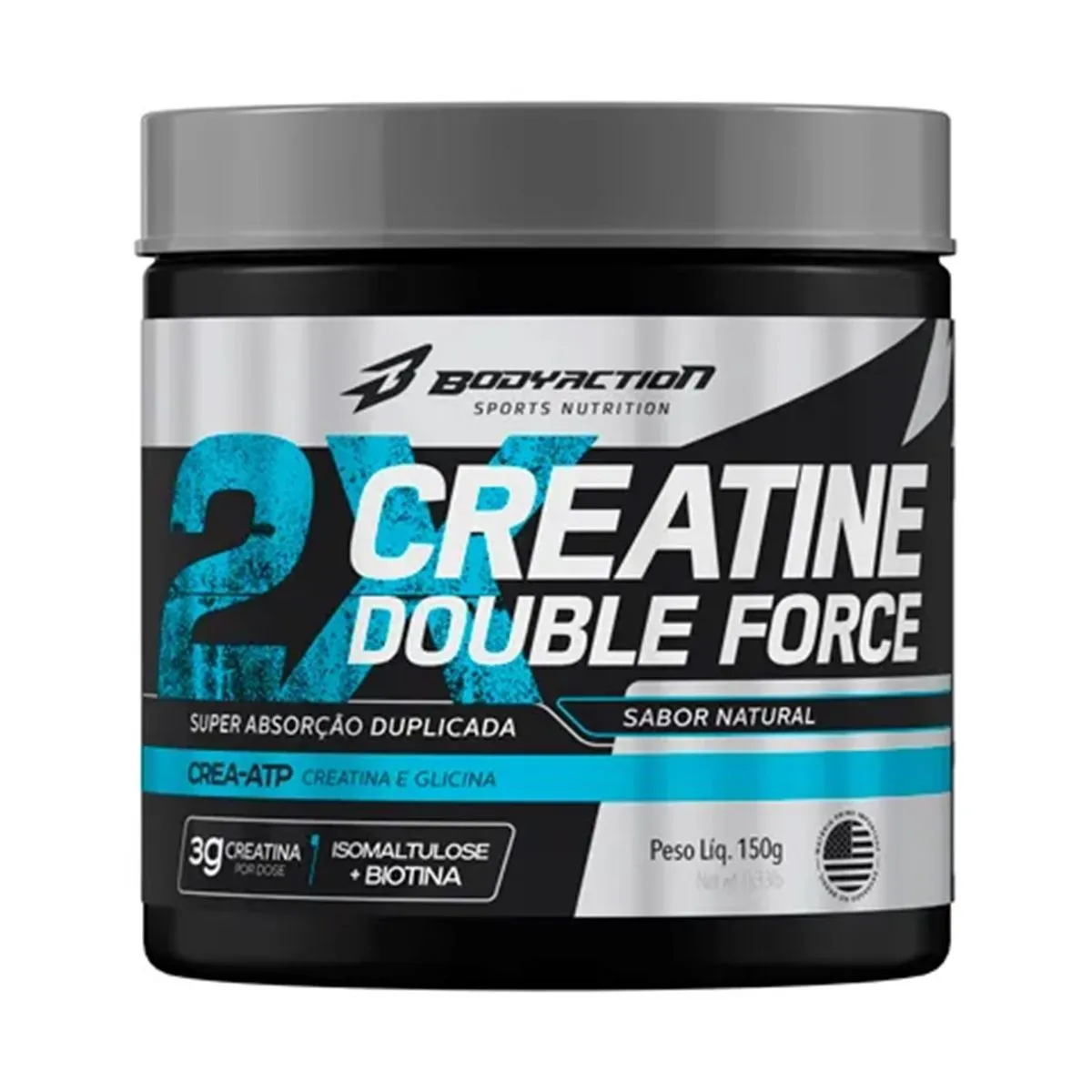Creatine Double Force Sabor Limão Com 150G Body Action