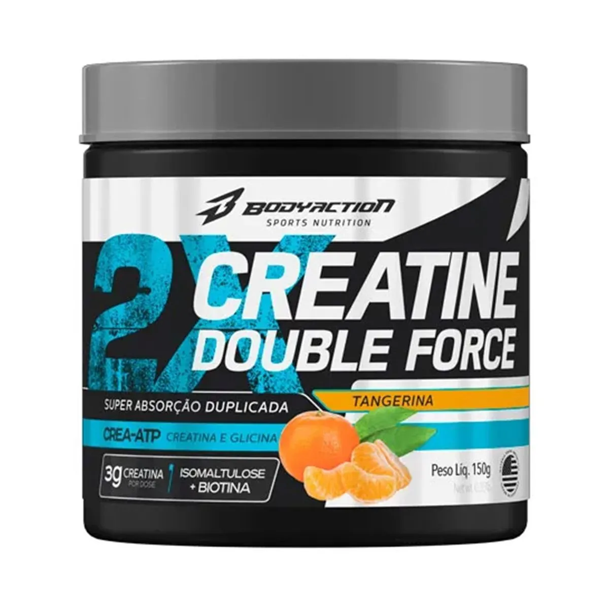 Creatine Double Force Sabor Tangerina Com 150G Body Action