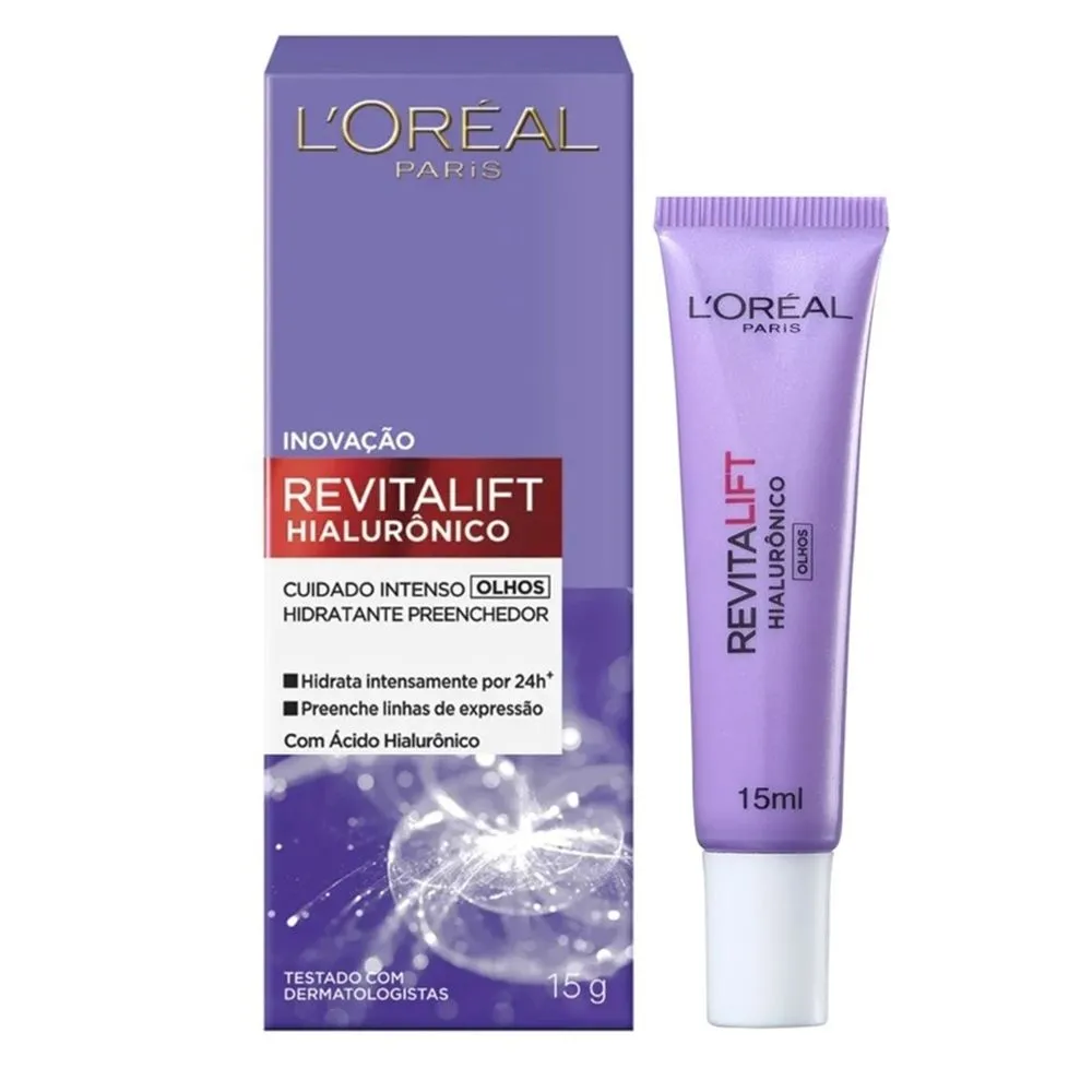 Creme Antirrugas Para Contorno dos Olhos Revitalift Hialurônico L`oreal Paris 15G