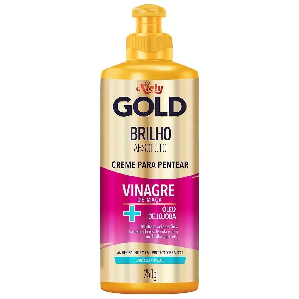 Creme De Pentear Mega Brilho Niely Gold 280G